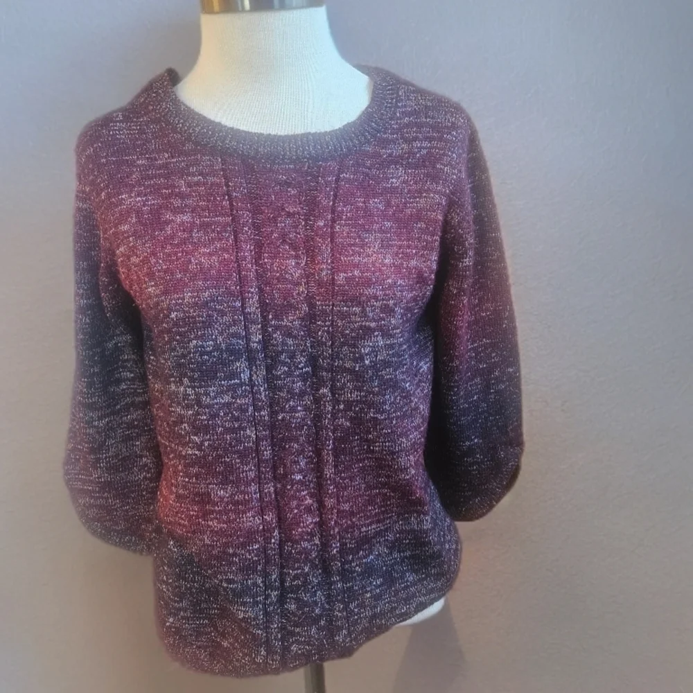 Christopher Banks Maroon Knit Sweater for Women - Picture 1 of 2